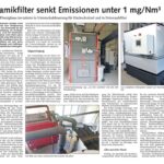 Holz-Zentralblatt Ausgabe 38 vom 210918 Keramikfilter senkt Emissionen